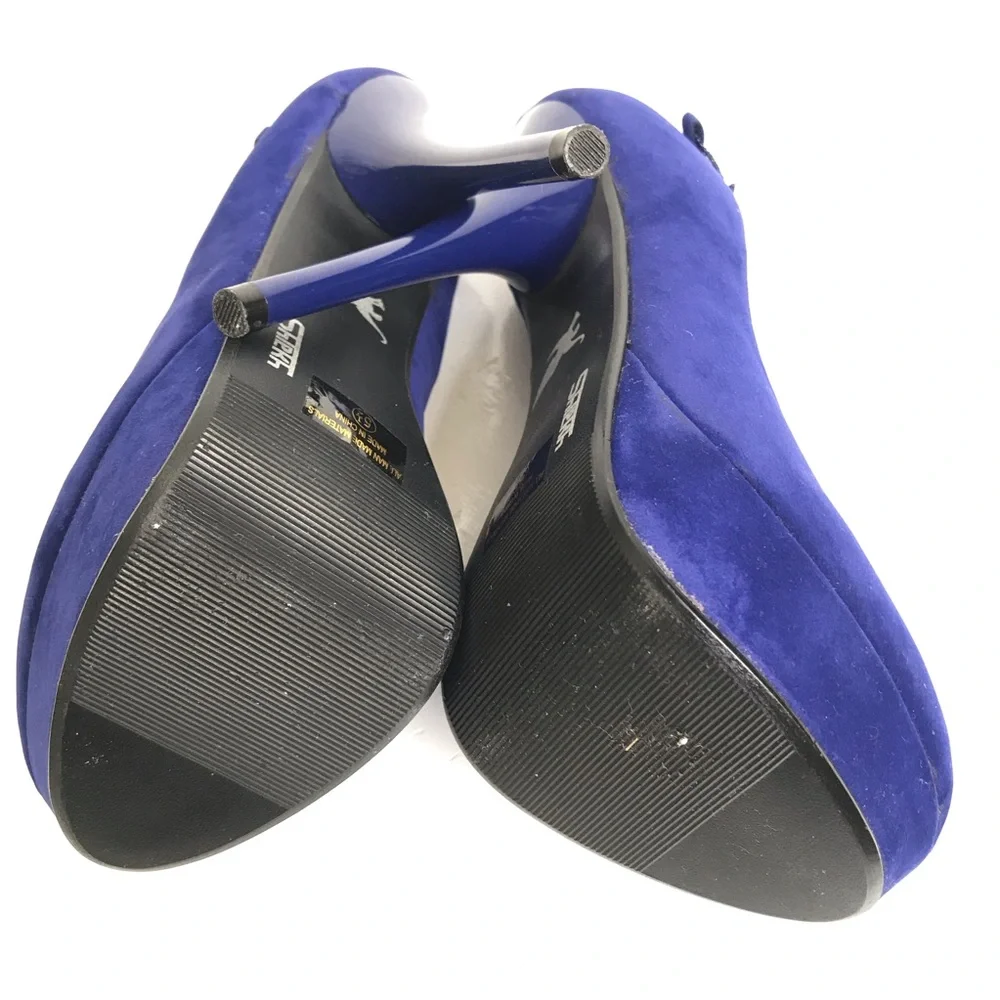 Sheikh 5.5 cool blue platform pumps